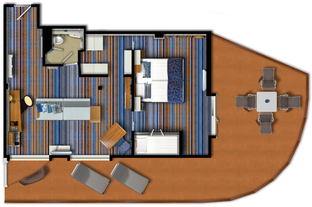 Familienkabine Veranda Deluxe - Mein Schiff 3 - Familienkabine Veranda Deluxe  - Mein Schiff 3 - Bild 6 - Grundriss Thumb