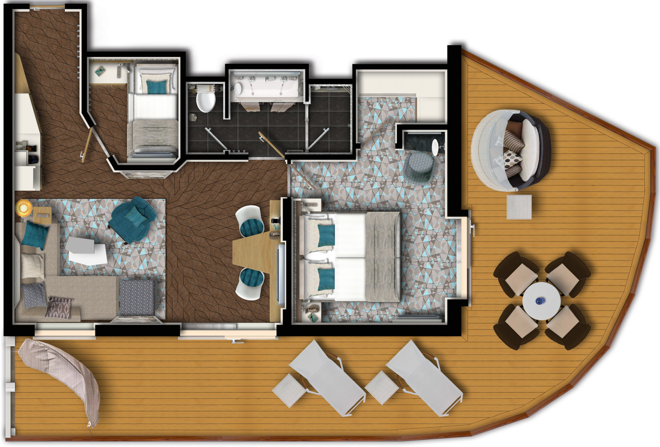 Diamant Suite - Mein Schiff 4 - Diamant Suite  - Mein Schiff 4 - Bild 6 - Grundriss Thumb