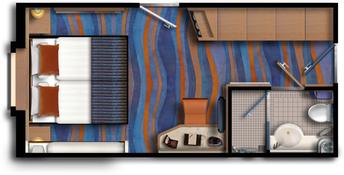 Außenkabine - Mein Schiff Herz - Außenkabine A / B / C - Mein Schiff Herz - Bild 7 - Grundriss Thumb